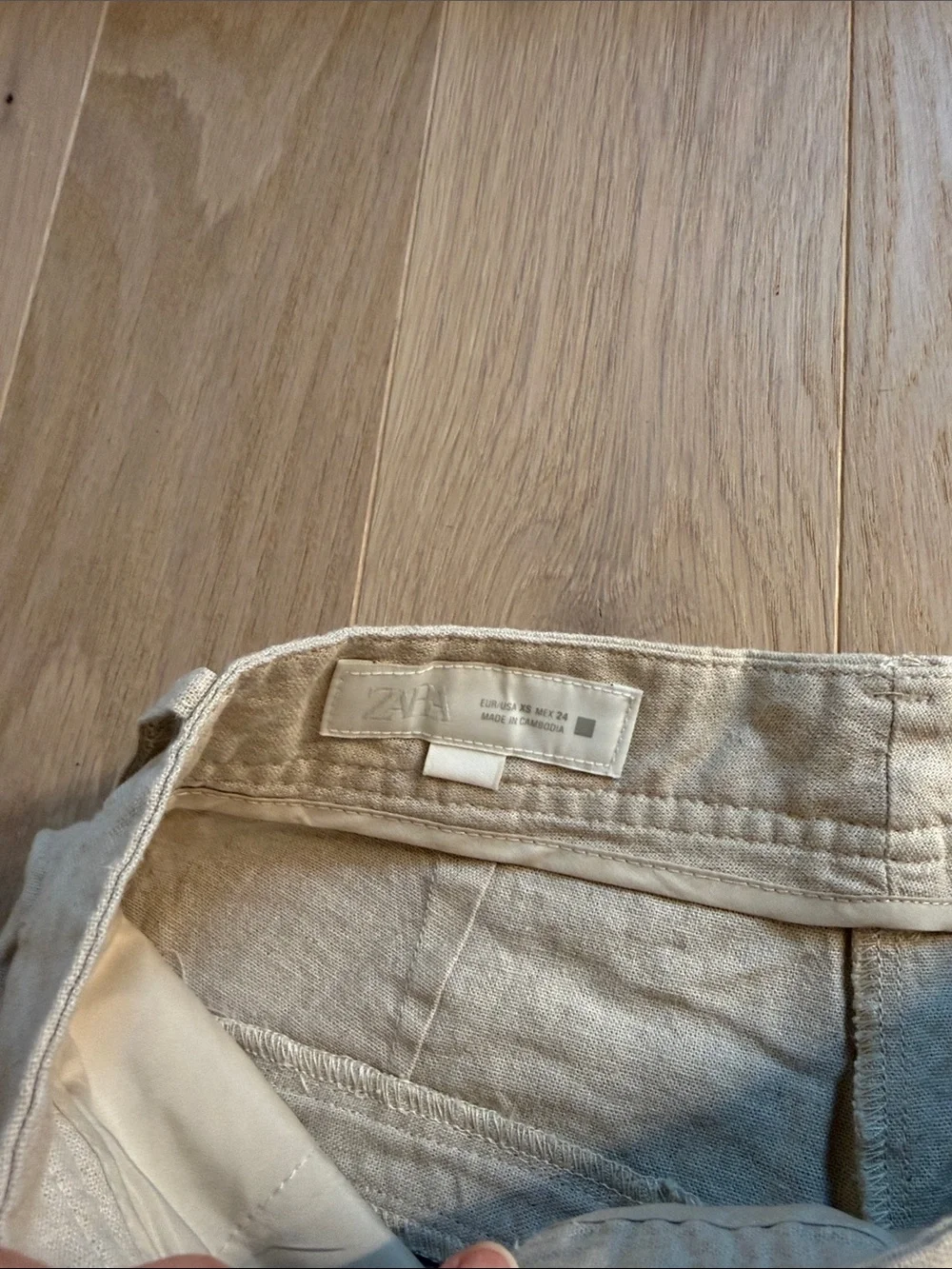Zara Mid-Rise Linen Blend Lightweight Pants Euro Summer Coastal Grandma